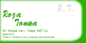 roza tompa business card